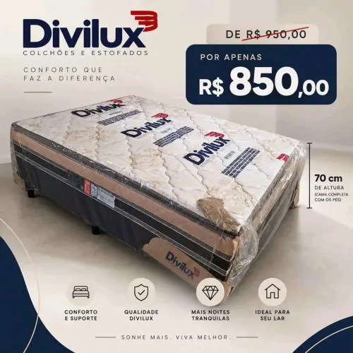 CAMAS BOX DE CASAL COM PILLOW