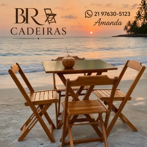 Jogo de mesa madeira