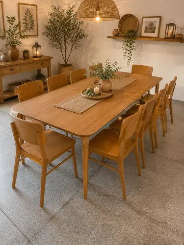 MESA DE JANTAR 270x1,10MT COM 10 CADEIRAS 
