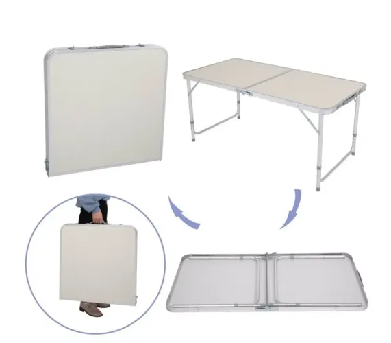 Mesa portátil que vira maleta