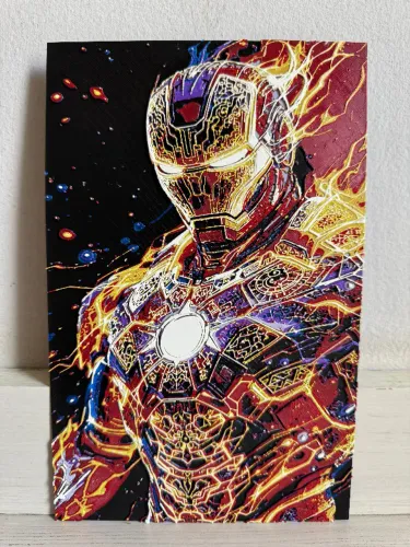 Quadro Marvel Iron Man 3d Decorativo Homem de Ferro Herói