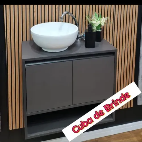 Armario Para Banheiro ou Lavabo 100% MDF Mais cuba a Pronta Entrega