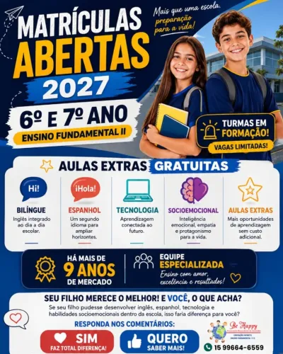 MATRÍCULAS 6º E 7º ANO