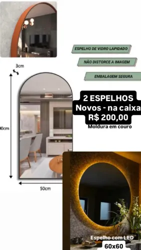 2 espelhos novos ainda na caixa
