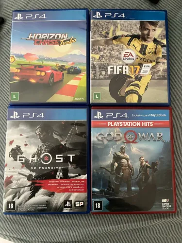 Combo Jogos Originais de PS4 com Raridade