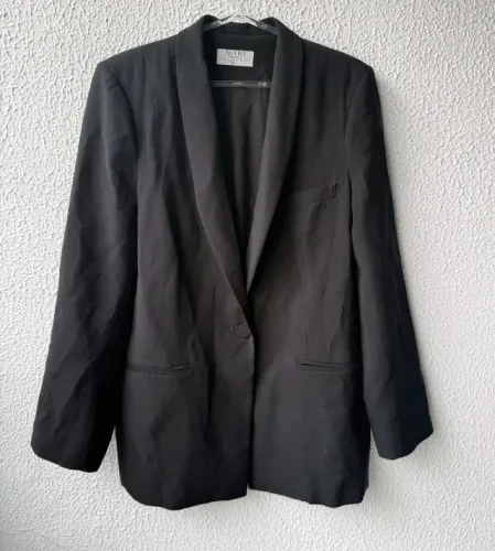 Blazer Niini Oversized, preto, Tamanho 38, feminino