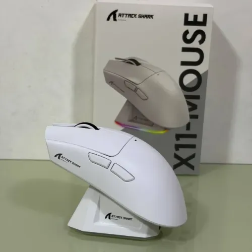 Mouse Gamer Attack Shark X11 Branco - NOVO!