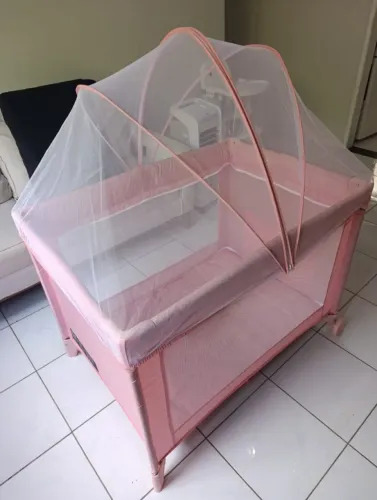 Berço Portátil Cosco + Colchão Impermeável Chiqueirinho + Andador Baby