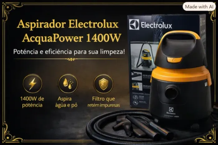 Aspirador Electrolux AcquaPower 1400W - Potência e eficiência para sua limpeza!?