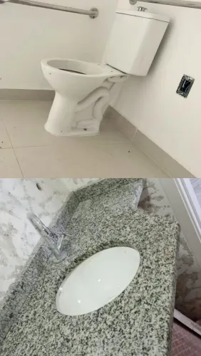 Pia de banheiro granito + Vaso sanitário Deca 