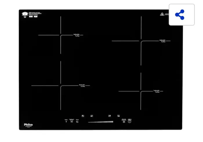 (Usado) Cooktop de indução 4 bocas 220V - Philco