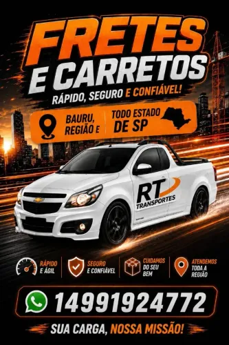 Frete e carreto para Bauru e região para todo estado de São Paulo 