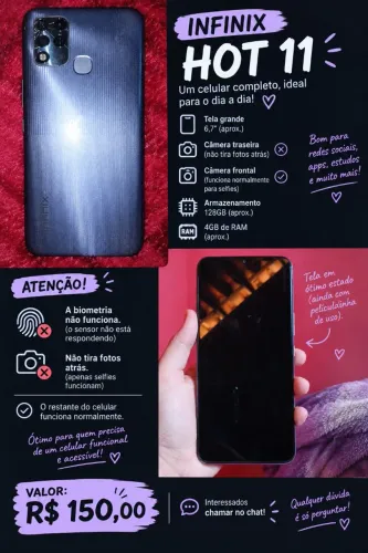 Celular Infinix Hot 11 (Usado)