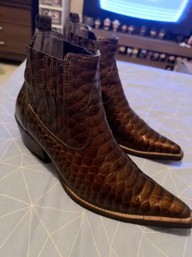 Botina Country Black Horse / Vimar Boots Snake Café Bico Fino Nº41