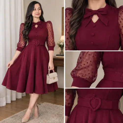 Vestido Midi Vermelho NOVO Desapego