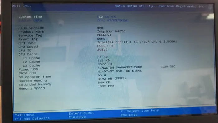 Notebook Dell CORE I5