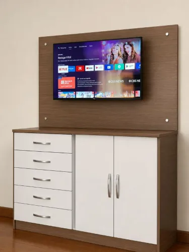 Painel + Cômoda + TV TCL 32" - Conjunto Completo | Excelente Estado