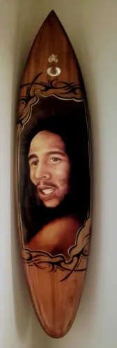 Quadro Bob marley prancha surf
