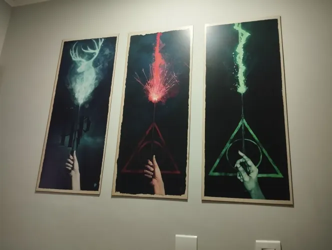 Conjunto de quadros decorativos Harry Potter