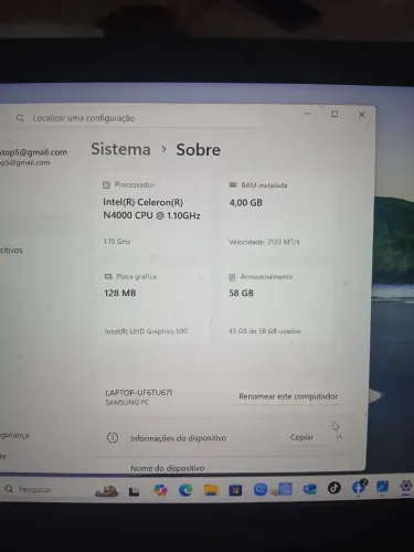 Vendo esse notebook marca Samsung 