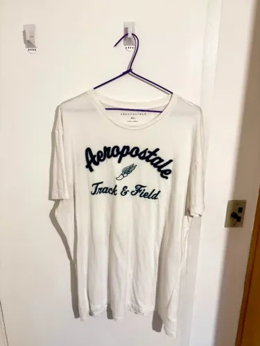 Camiseta Aeropostale Track & Field Branca - 2XL