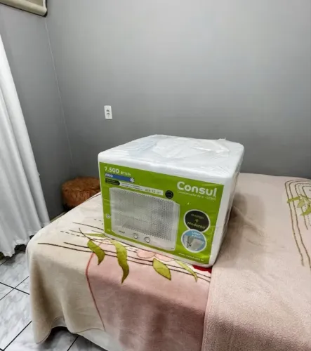 Ar condicionado janela lacrado 7500btus serpentina de cobre