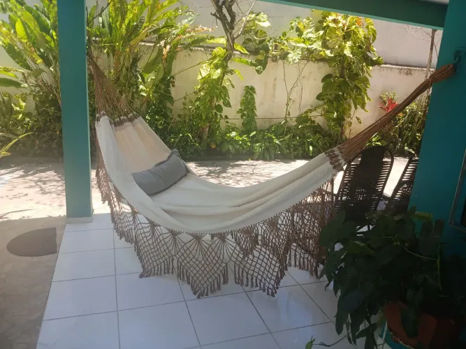 Rede para casal tipo couro de boi cor clara 100% algodao