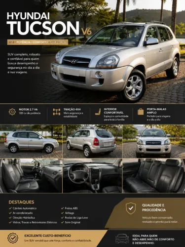 Hyundai Tucson 2.7 MPFI 24V 175cv Aut. 2009
