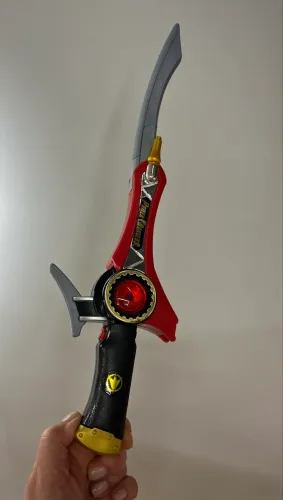 RARO Power Rangers Dino Thunder Sabre Crimson ORIGINAL Bandai 2004 (Na Caixa)