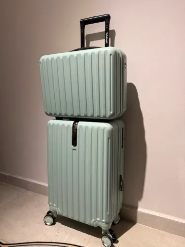 Kit Mala de Bordo 10kg + Frasqueira Verde Água