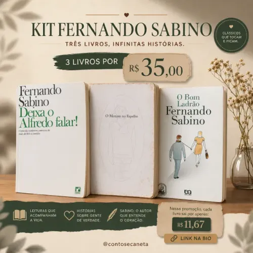KIT SABINO - 3 livros de Fernando Sabino por apenas R$:35,00 !