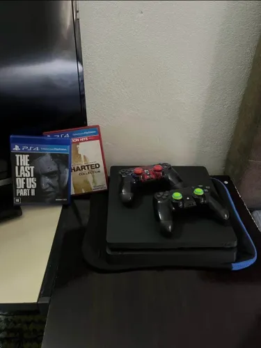 PS4 SLIM - ZERADO - LAST OF US - UNCHARTED COLLETION