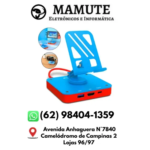 Suporte Celular Gamer De Mesa Organizador E Tablets Dock Hdmi Espelha Imagem