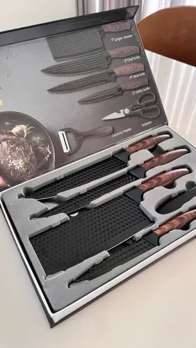 Kit Facas de cozinha, Descascador e Tesoura (NOVO)