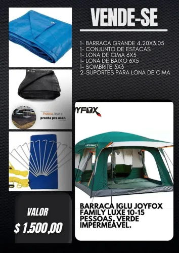 Barraca Joyfox 12-15 pessoas