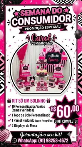 Personalizados e topo de bolo