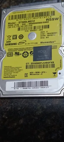 HD SSHD SAMSUNG 2,5" 500GM NOTEBOOK