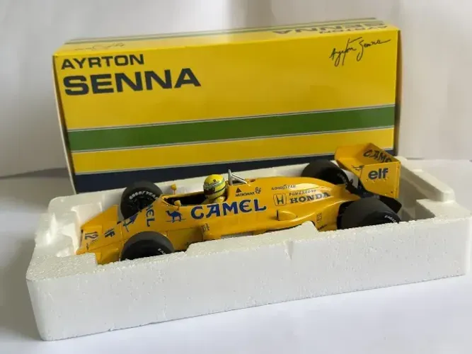 1/18 Minichamps Lotus 99t Vencedor Gp Monaco 87 miniatura colecao ayrton senna formula 