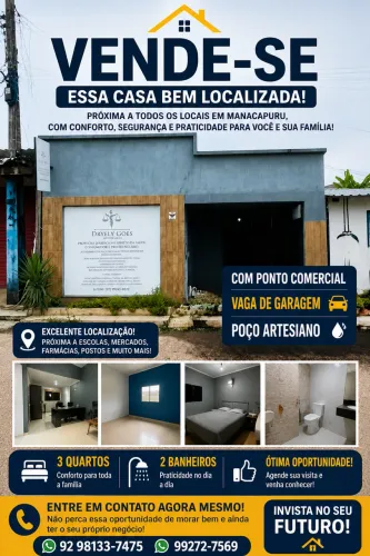 VENDE-SE CASA Excelente oportunidade em Manacapuru-AM!