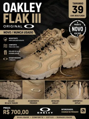 ? OAKLEY FLAK III ORIGINAL - NOVO | TAMANHO 39 | R$ 700 ?