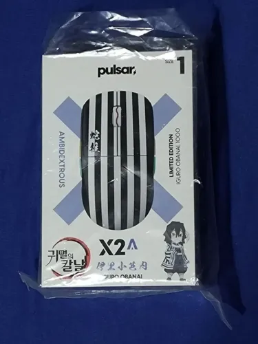 Mouse gamer Pulsar X2A Demon Slayer Iguro Obanai Size 1 - (lacrado)