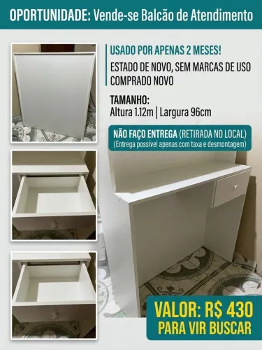 Balcão de atendimento com gaveta!
