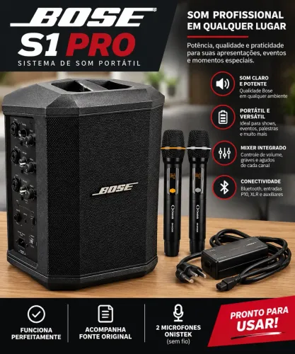 Caixa de Som Profissional Bose S1 Pro
