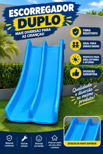 Escorregador duplo de fibra