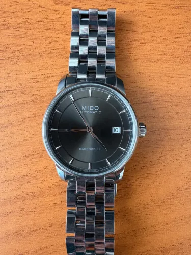MIDO Baroncelli Automatic Swiss Made - Aço - Safira - Completo com Caixa
