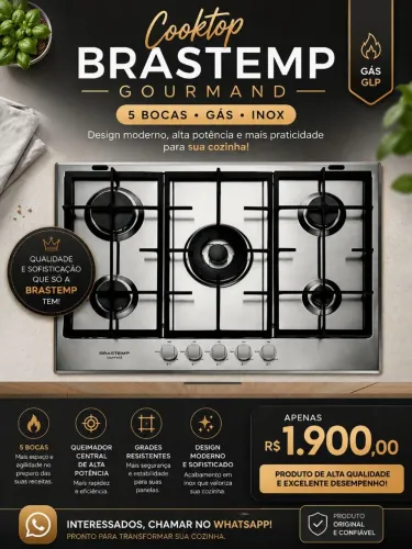 Cooktop Brastemp gourmamd