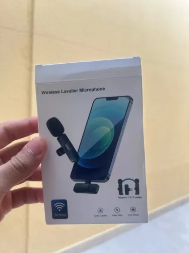 ?Microfone de Lapela Sem fio wireless para celular