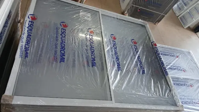 Fácil de limpar janela aluminio branca 2 folhas 1x1 a vista R$179,90 apenas
