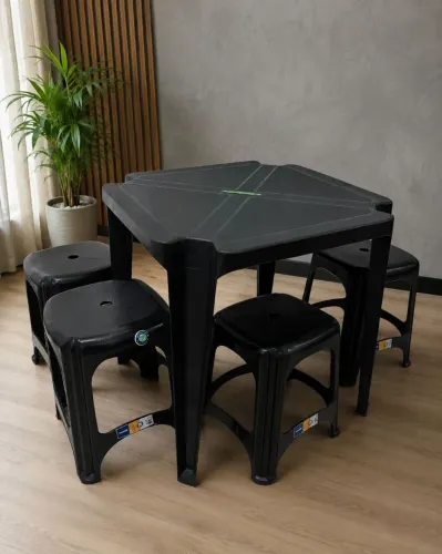 Mesa com 4 banquetas Tramontina-Novo