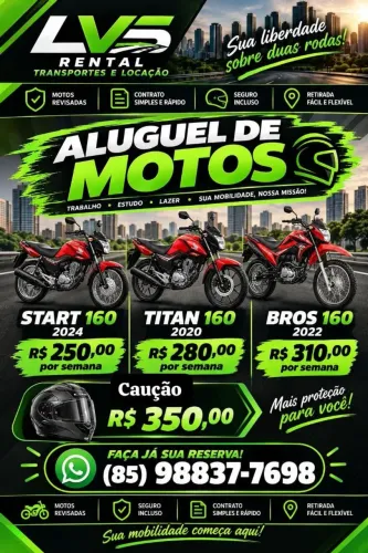 Motos locação 